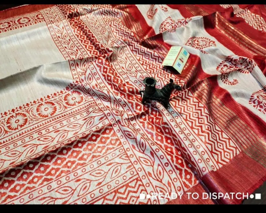 Lightweight Jaisree Silk With Bhagalpuri Screen Print.
